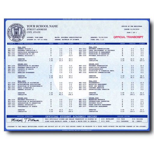 fake transcripts
